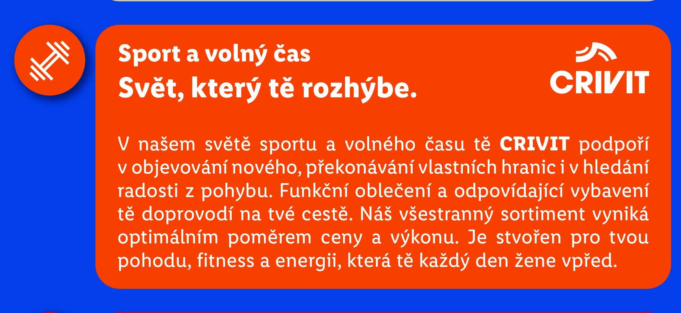 Sport a volný čas, CRIVIT