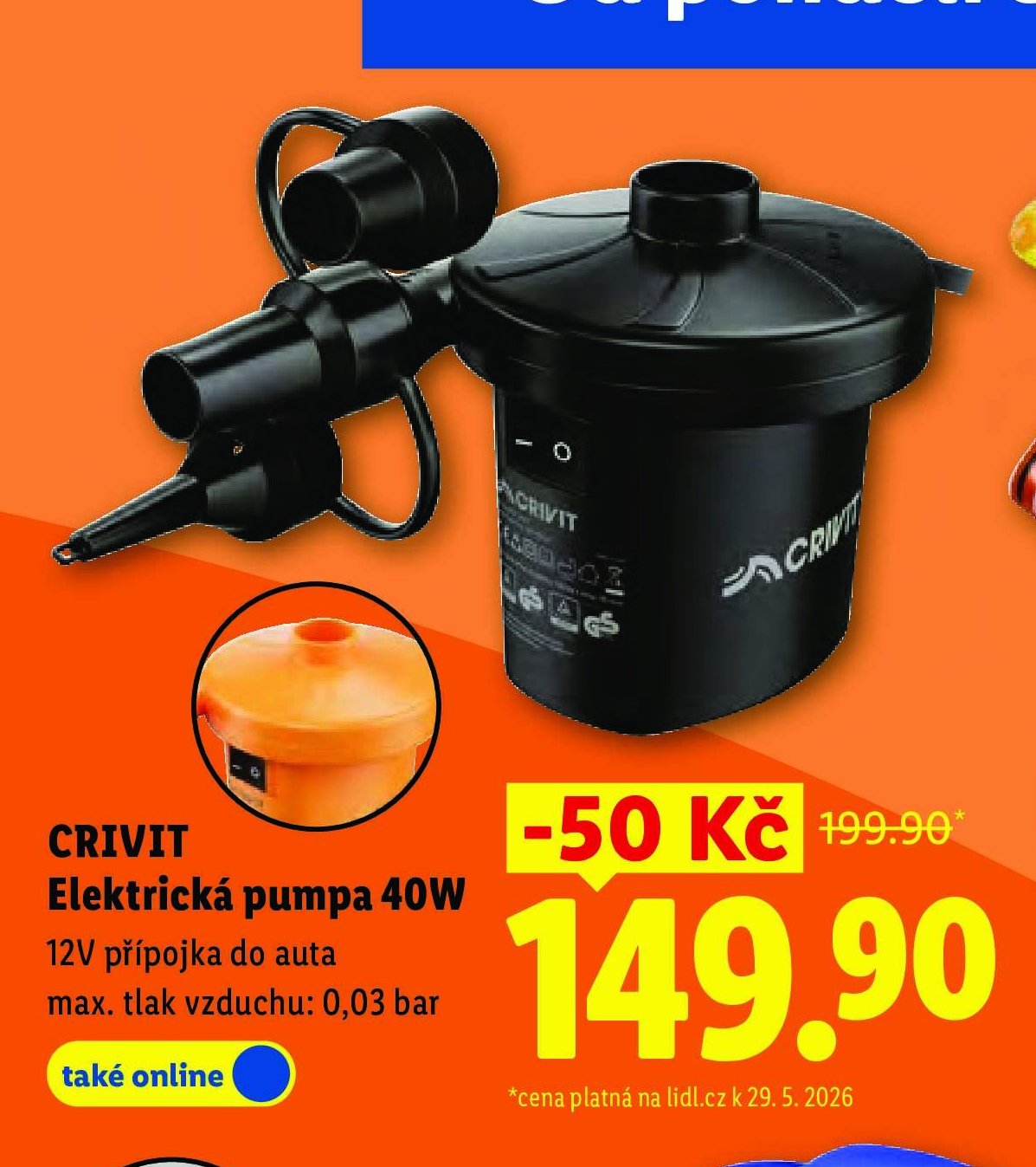 CRIVIT Elektrická pumpa 40W