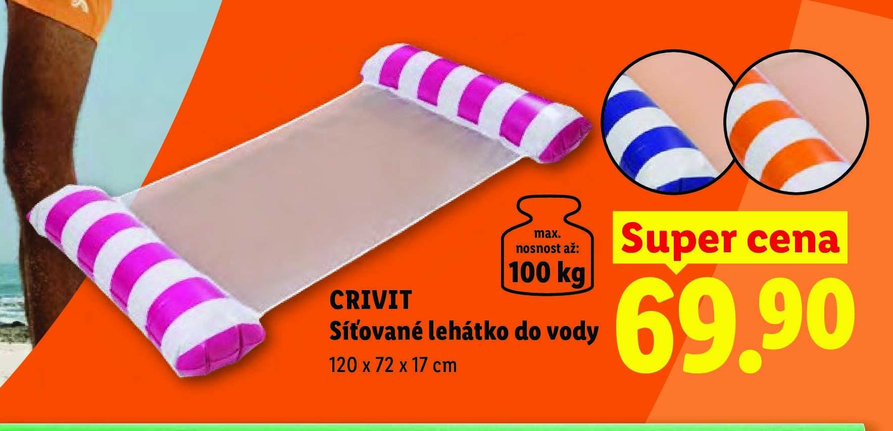 CRIVIT Síťované lehátko do vody