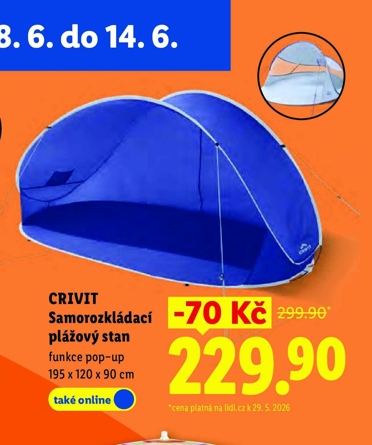 CRIVIT Samorozkládací plážový stan