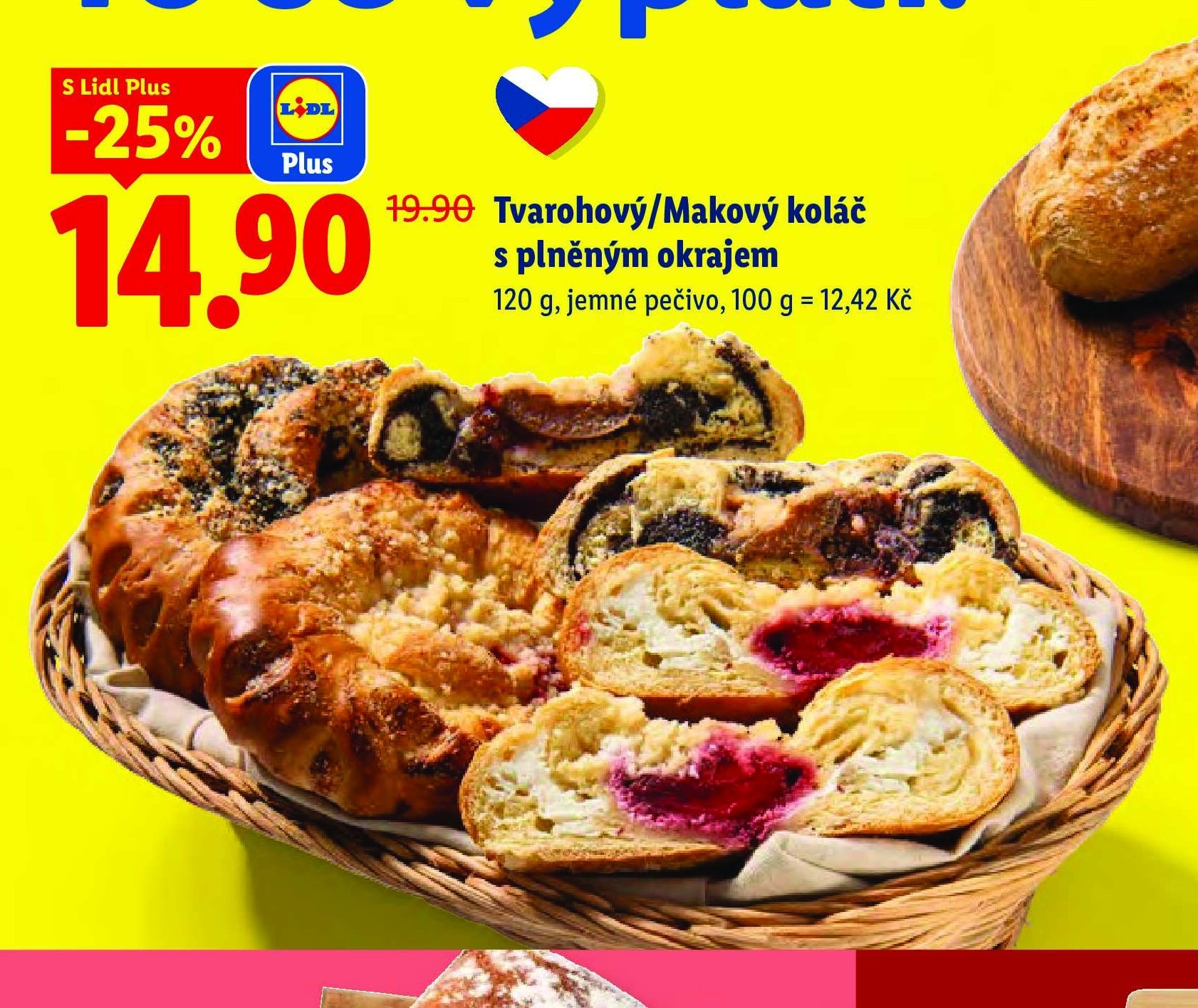 Tvarohový/Makový koláč s plněným okrajem