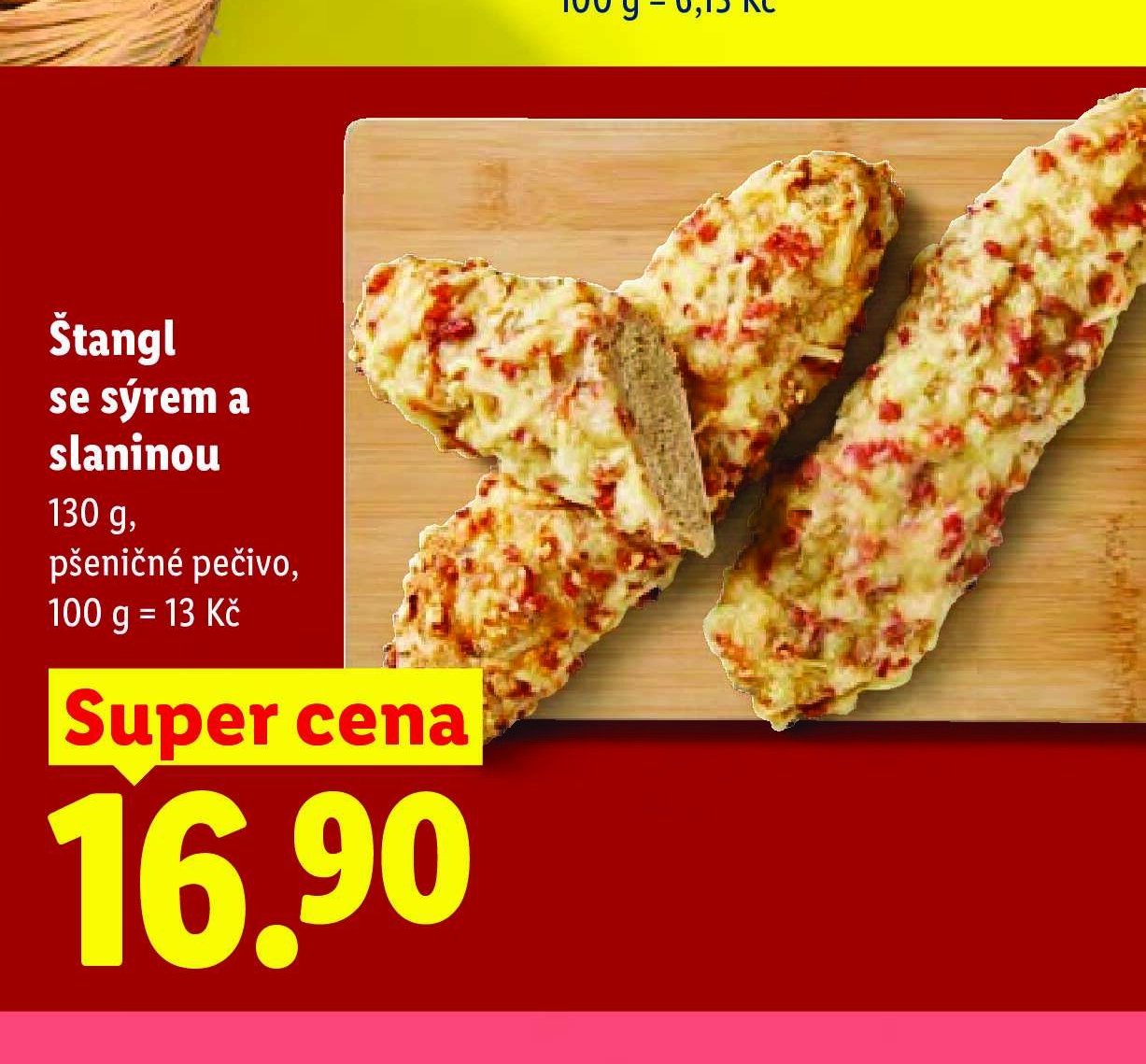 Štangl se sýrem a slaninou