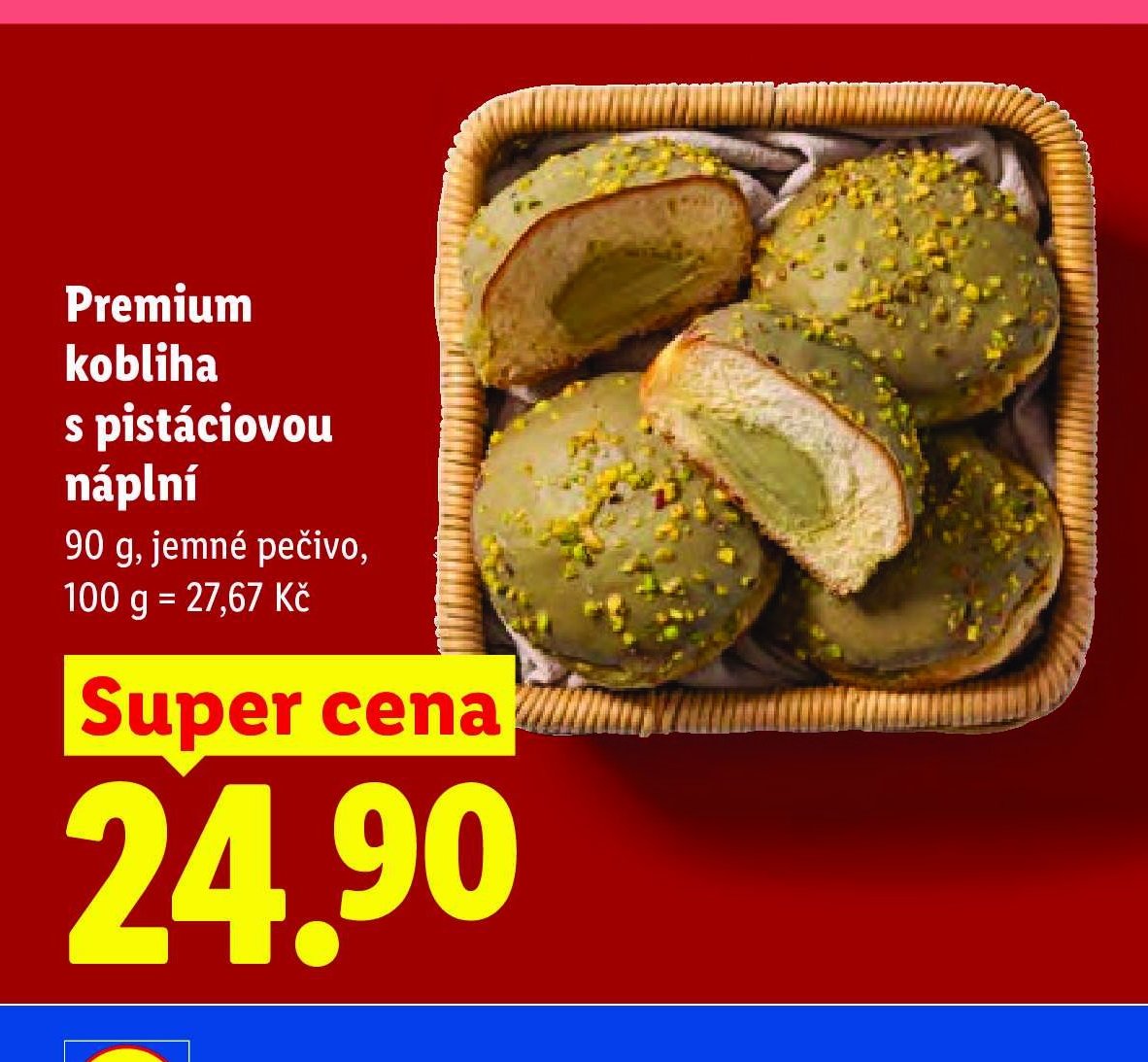 Premium kobliha s pistáciovou náplní