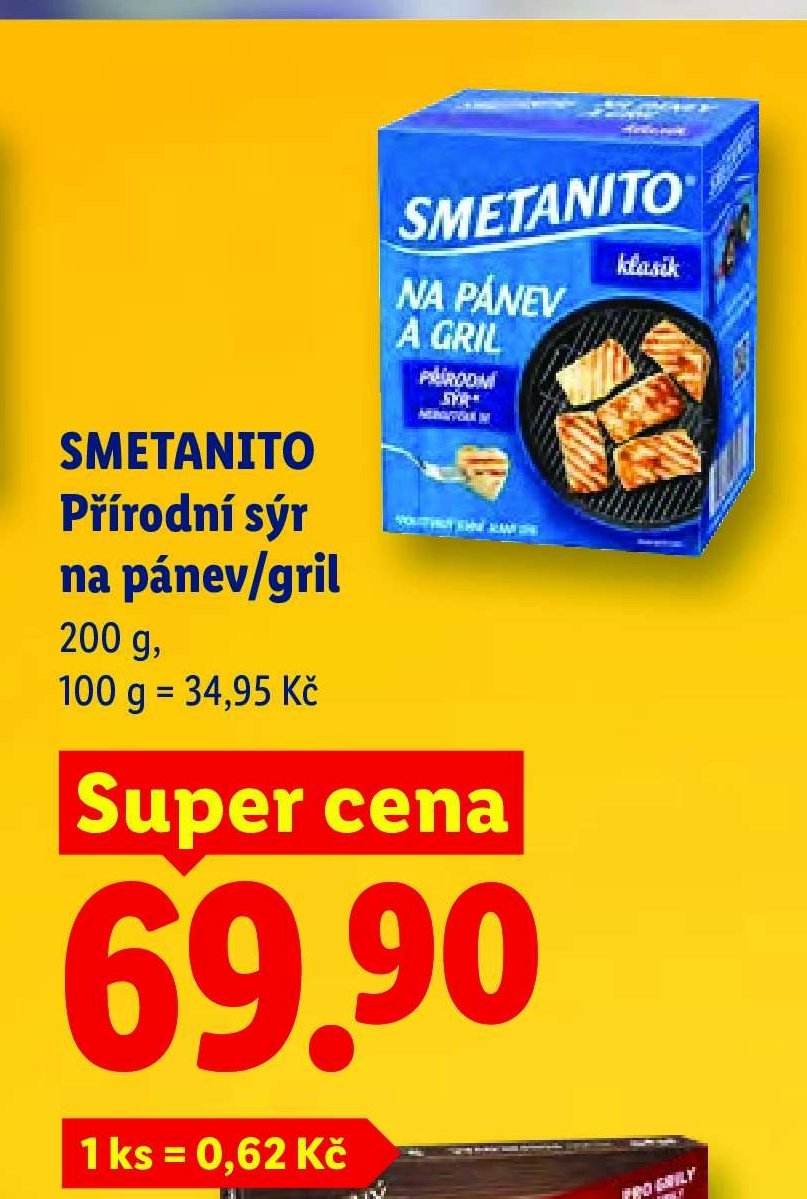 SMETANITO Přírodní sýr na pánev/gril
