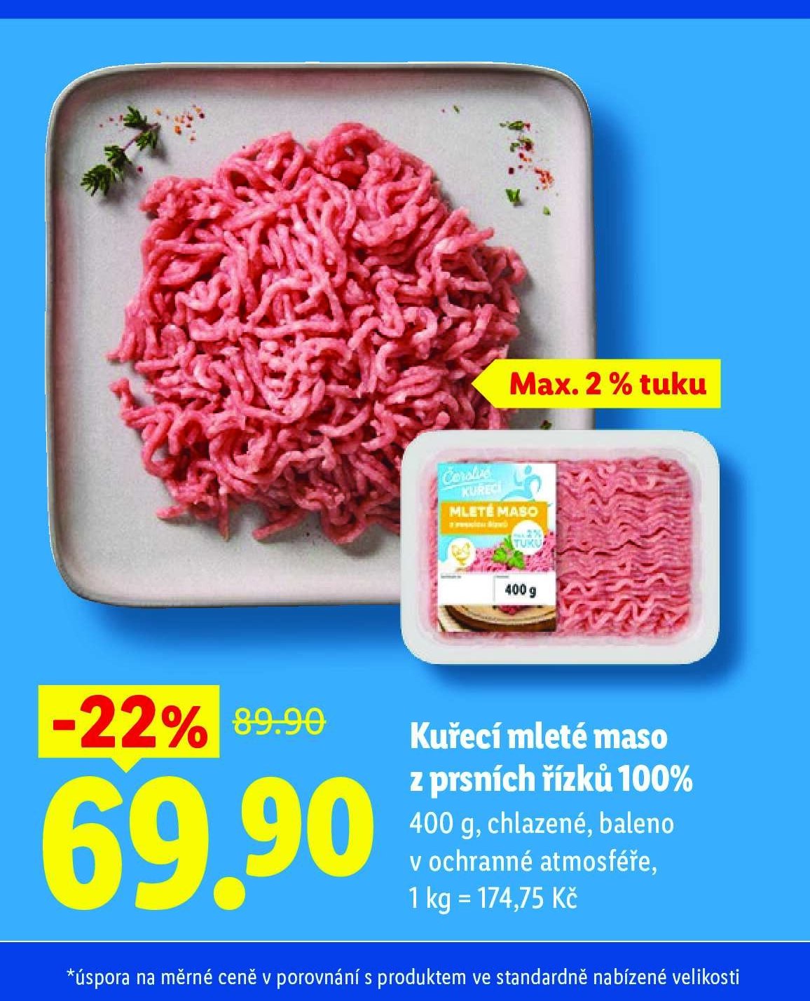 Kuřecí mleté maso z prsních řízků 100%