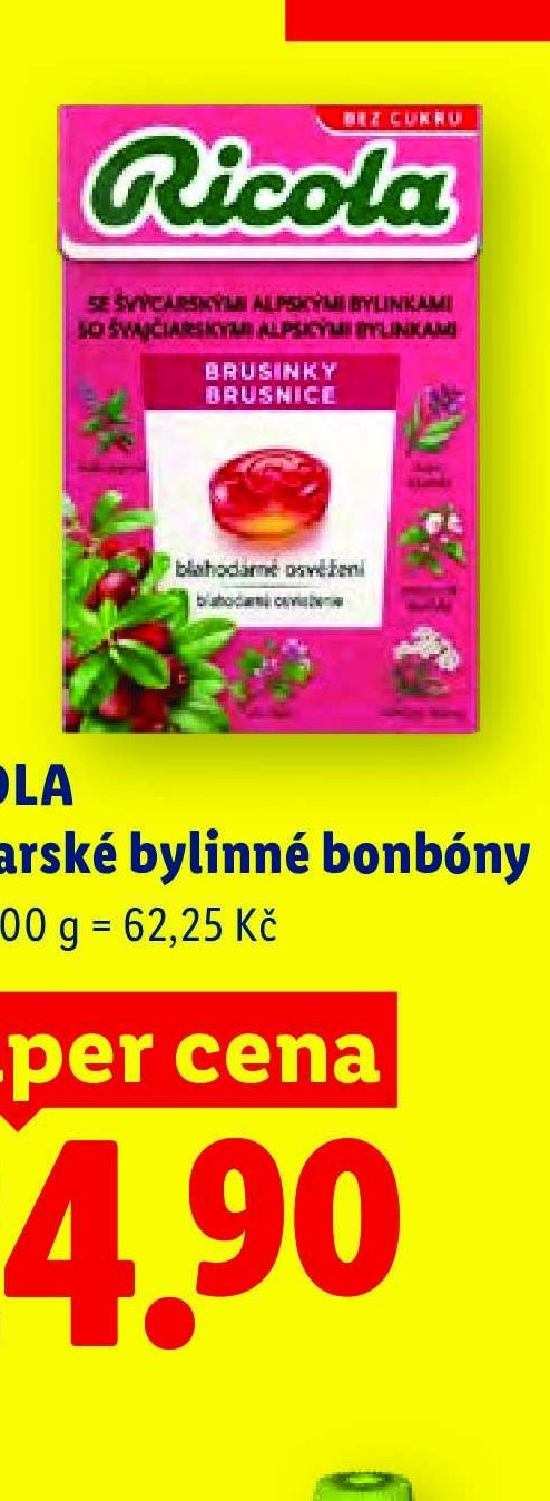 RICOLA Švýcarské bylinné bonbóny
