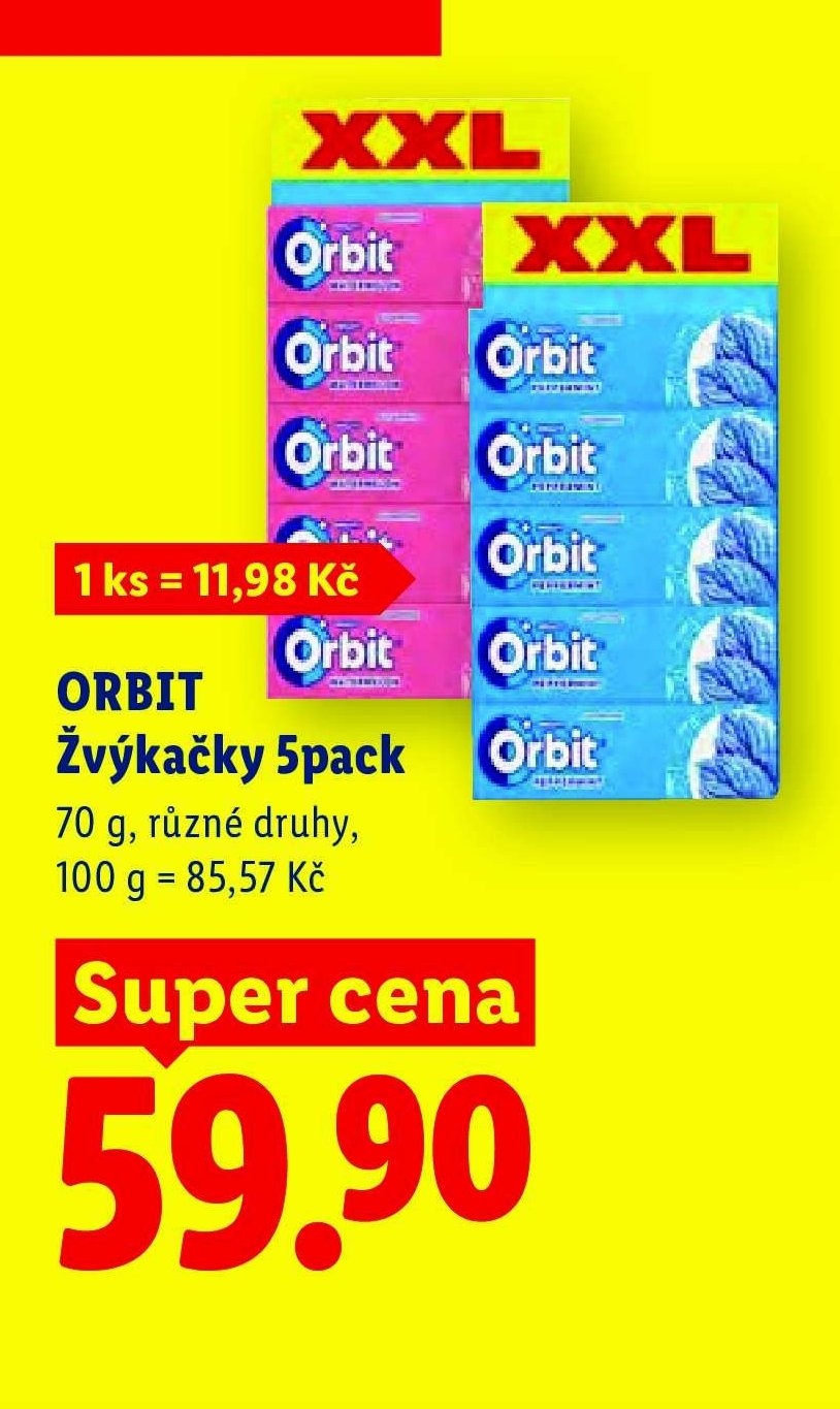 ORBIT Žvýkačky 5pack