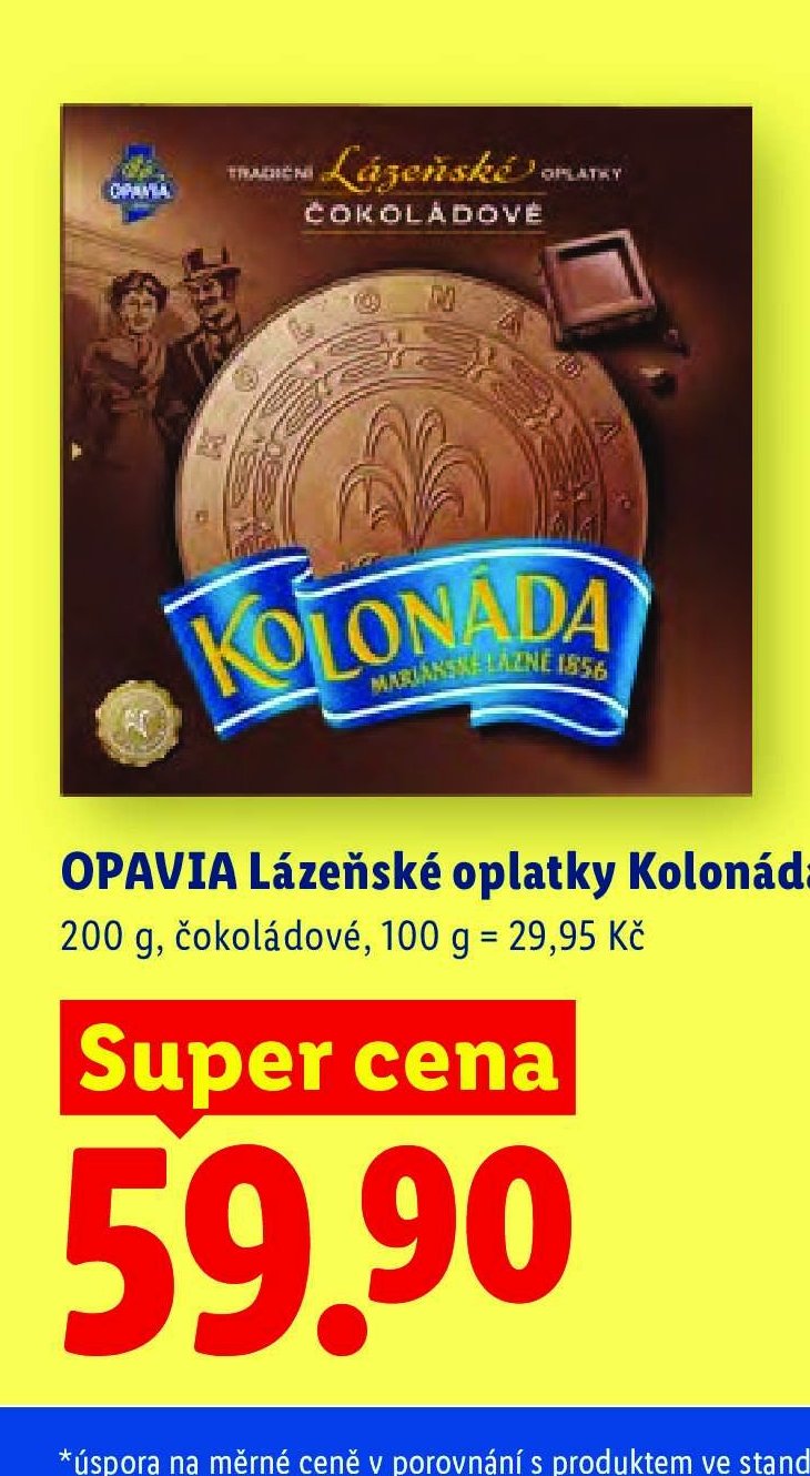 OPAVIA Lázeňské oplatky Kolonáda