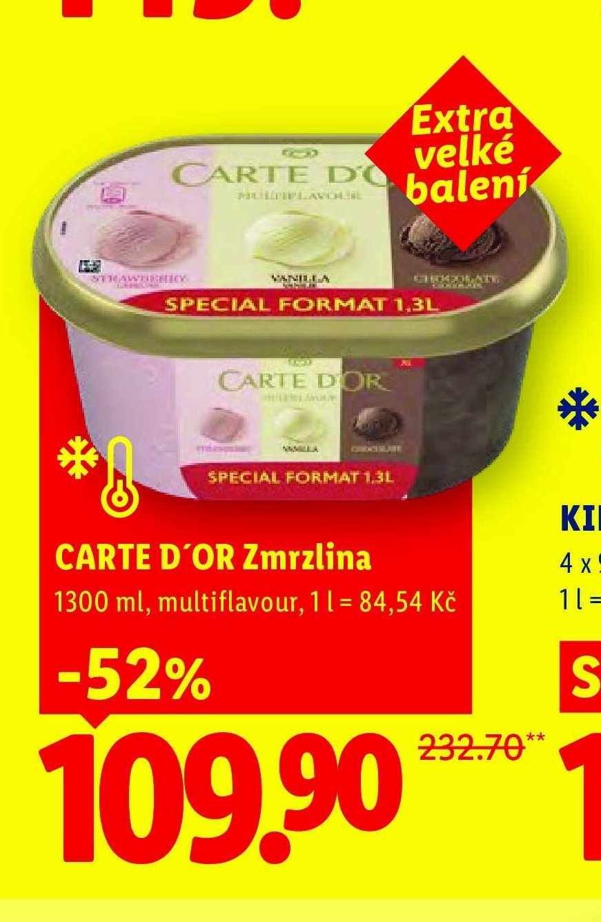 CARTE D'OR Zmrzlina