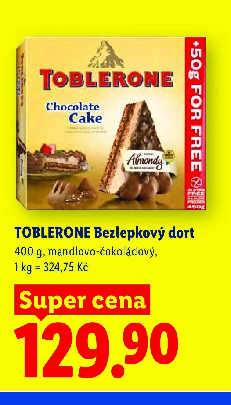 TOBLERONE Bezlepkový dort