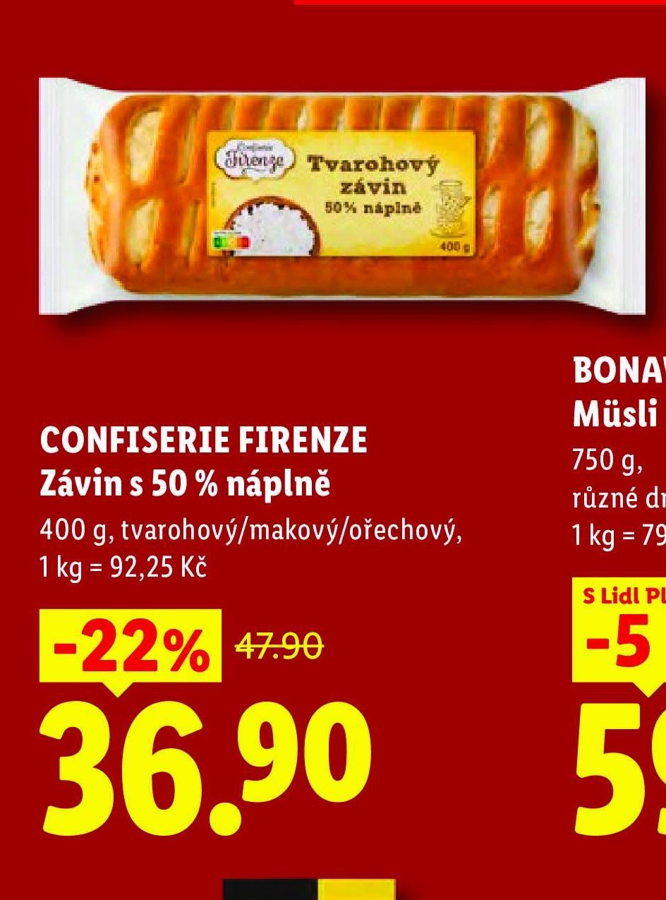 CONFISERIE FIRENZE Závin s 50 % náplně