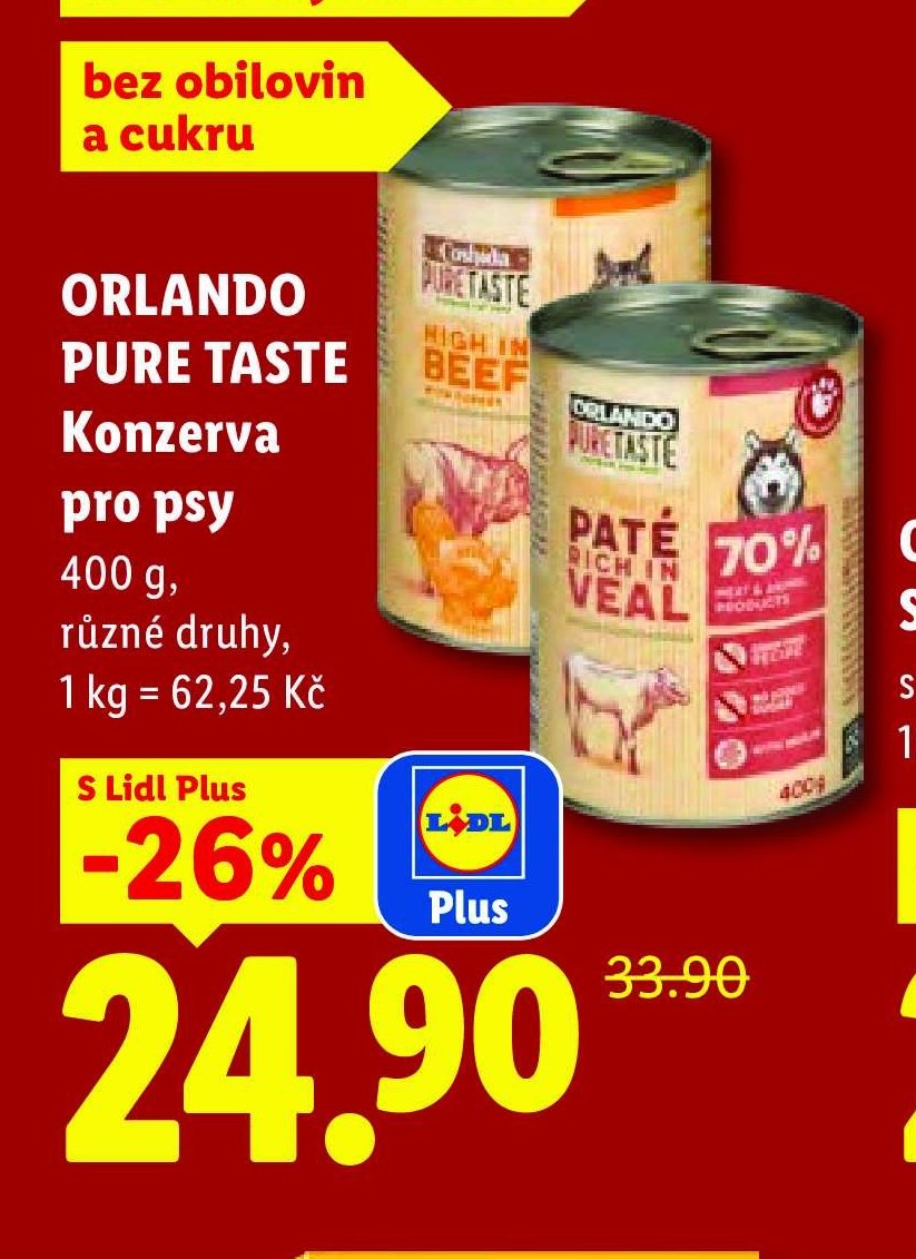 ORLANDO PURE TASTE Konzerva pro psy