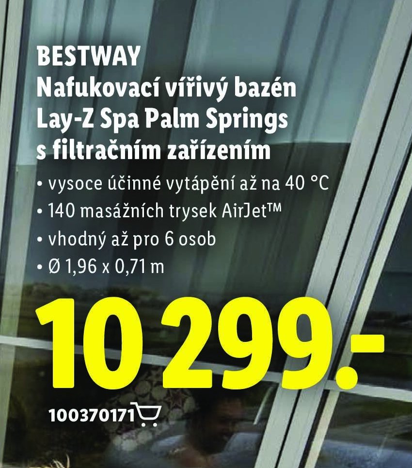 Bestway Nafukovací vířivý bazén Lay-Z Spa Palm Springs s filtračním zařízením
