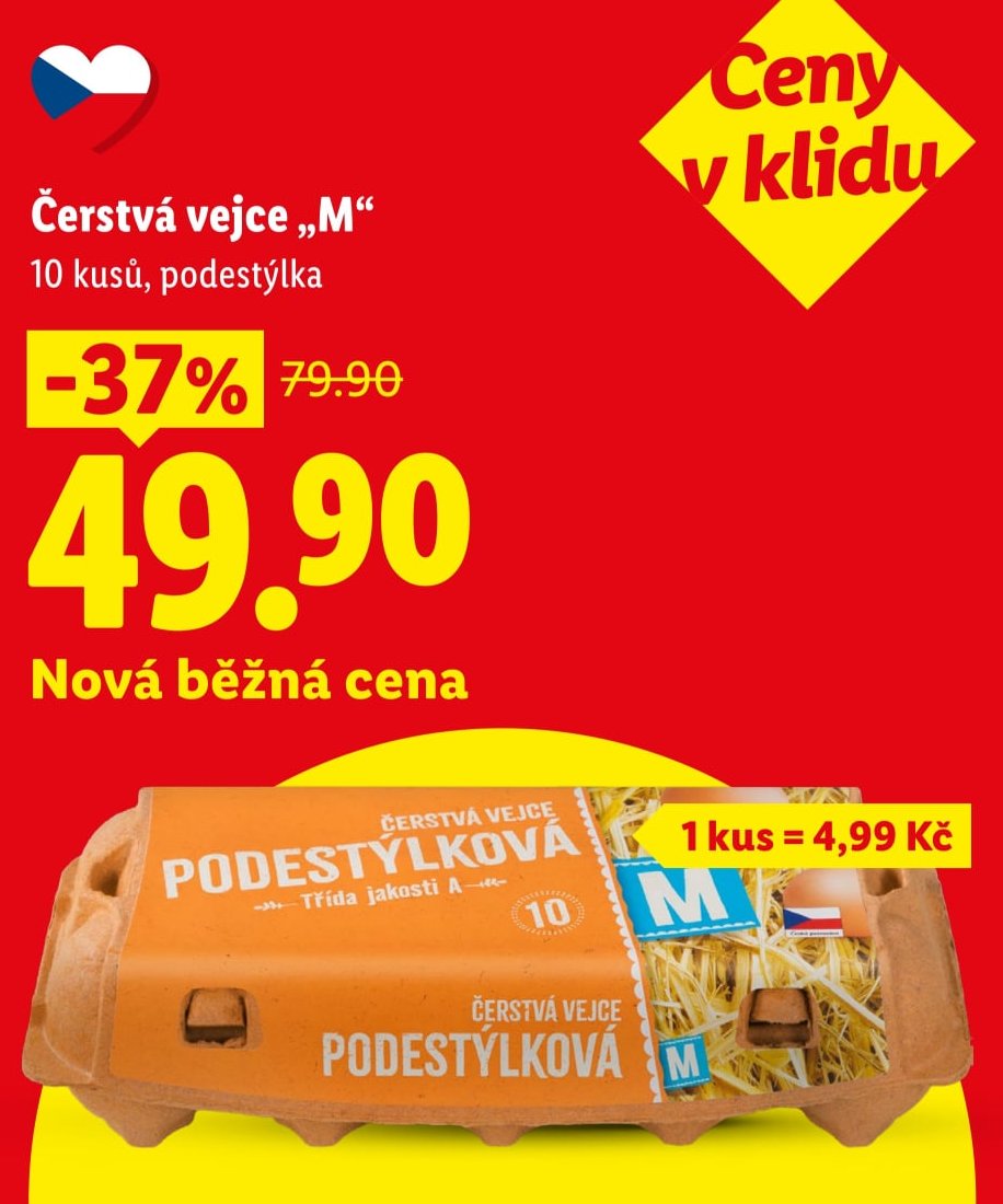 Čerstvá vejce „M“ 10 kusů, podestýlka