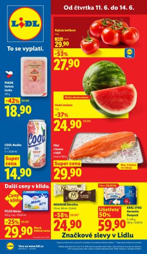 akční leták Lidl 11.6.2026-14.6.2026