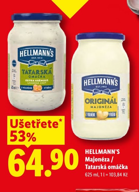 HELLMANN'S Majonéza / Tatarská omáčka