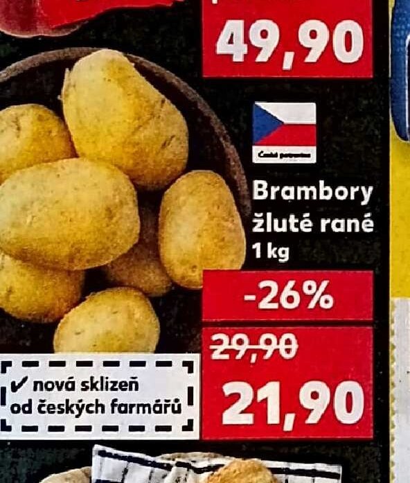 Brambory žluté rané