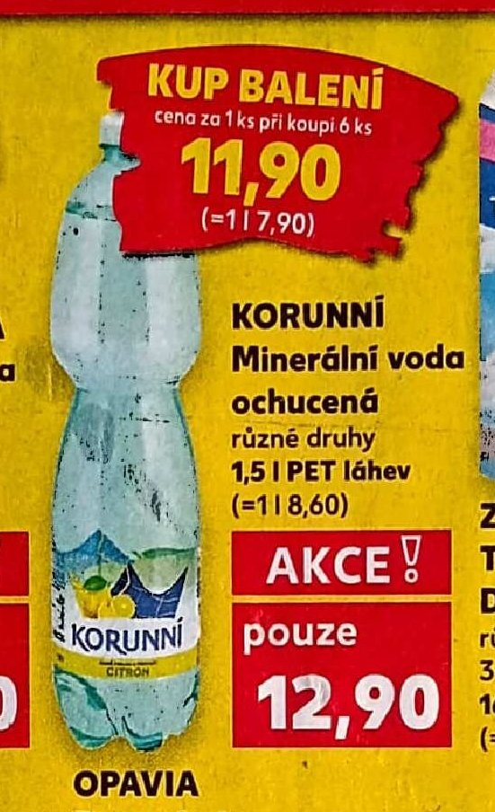 KORUNNÍ Minerální voda ochucená