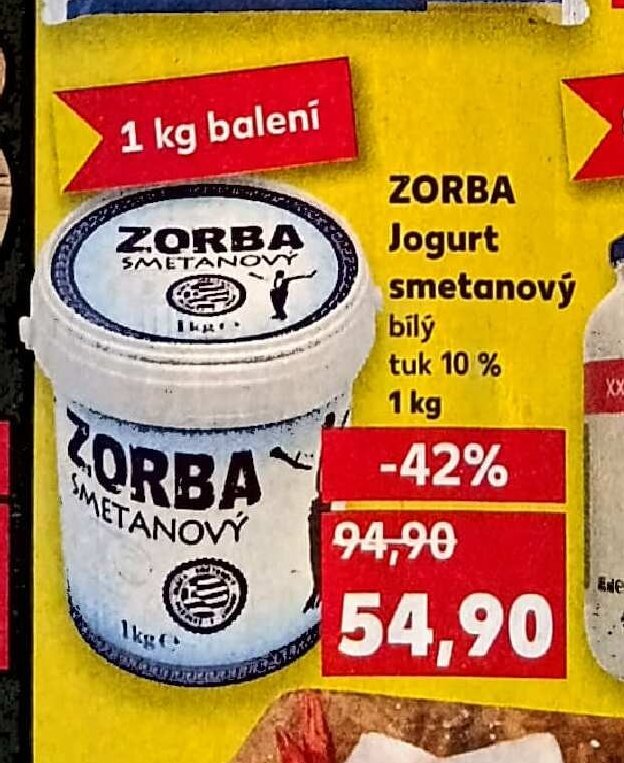 ZORBA Jogurt smetanový
