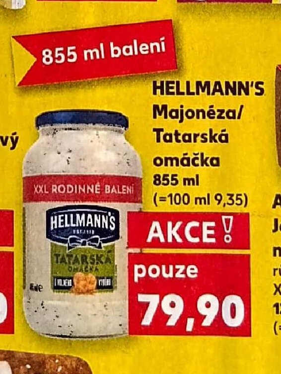 HELLMANN'S Majonéza / Tatarská omáčka