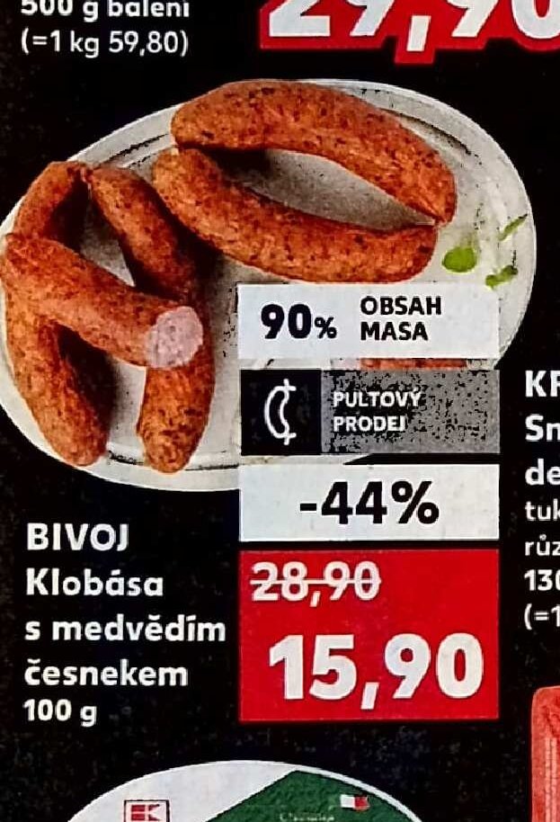 BIVOJ Klobása s medvědím česnekem