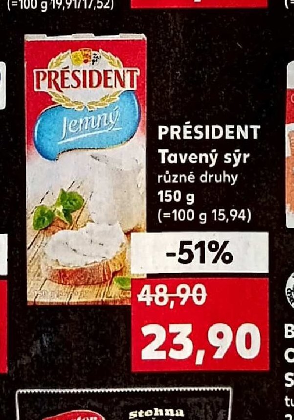 PRÉSIDENT Tavený sýr