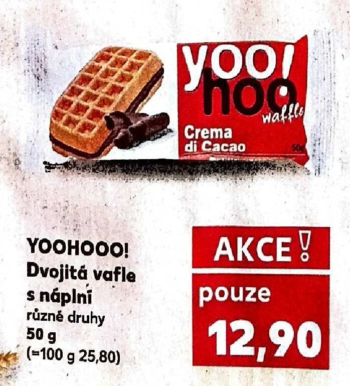 YOOHOOO! Dvojitá vafle s náplní