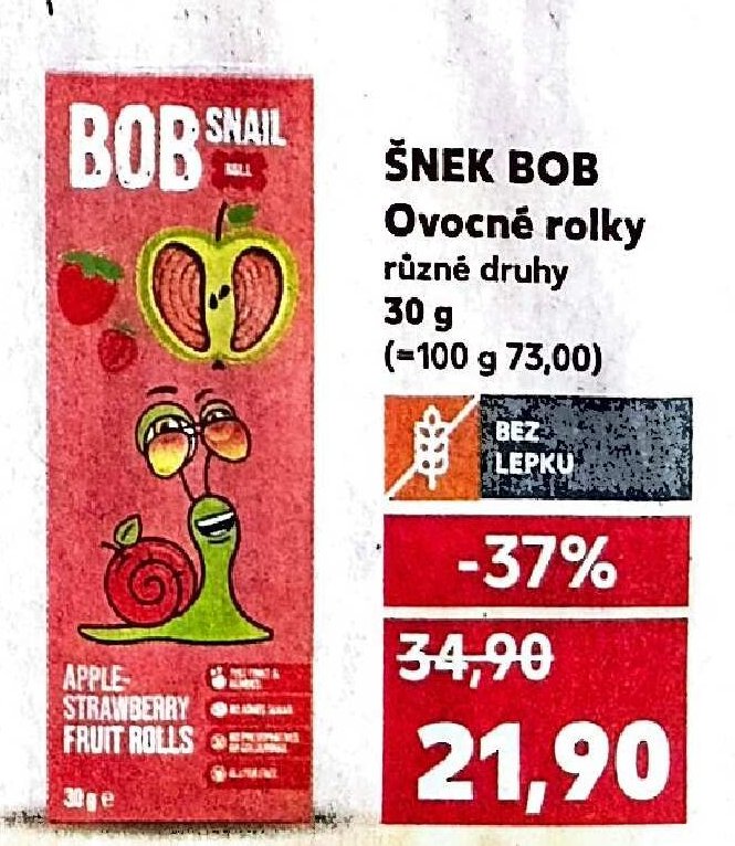 ŠNEK BOB Ovocné rolky