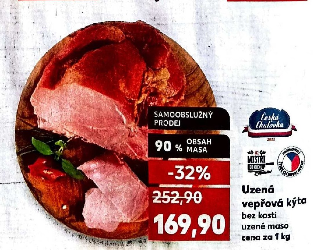 Uzená vepřová kýta bez kosti