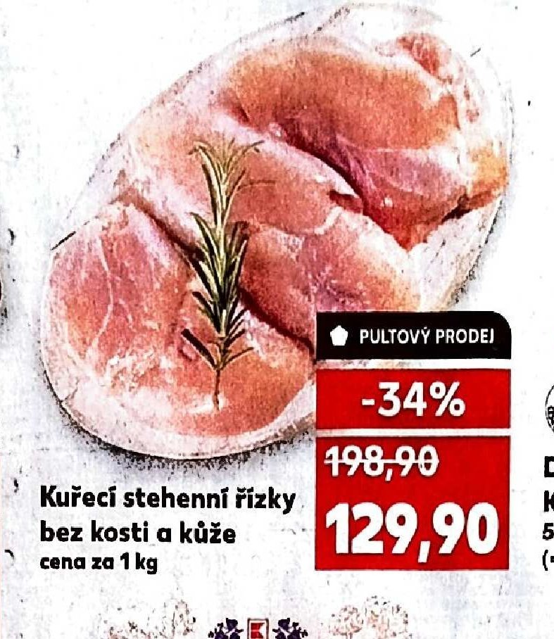 Kuřecí stehenní řízky bez kosti a kůže
