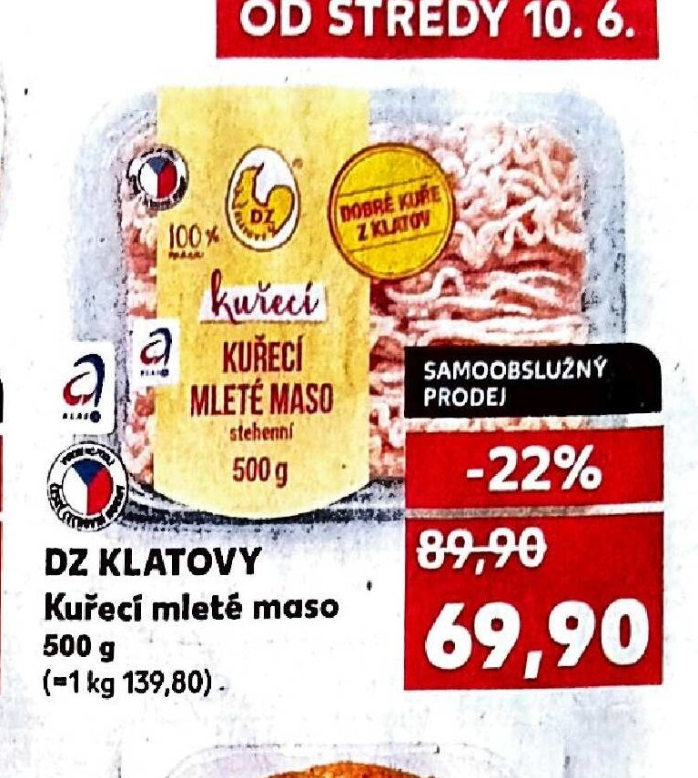 DZ Klatovy Kuřecí mleté maso