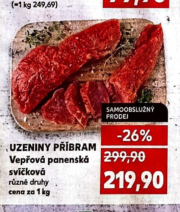 Uzeniny Příbram Vepřová panenská svíčková