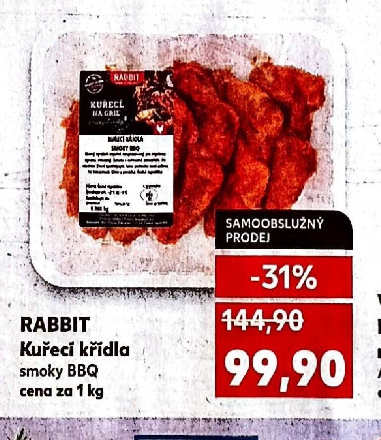 Rabbit Kuřecí křídla smoky BBQ