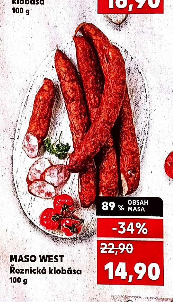 MASO WEST Řeznická klobása