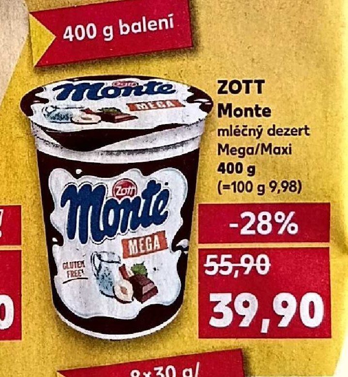 ZOTT Monte mléčný dezert