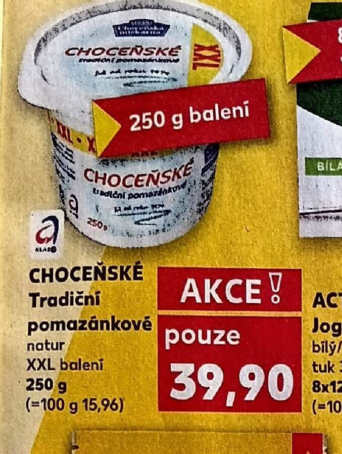Choceňské tradiční pomazánkové natur XXL