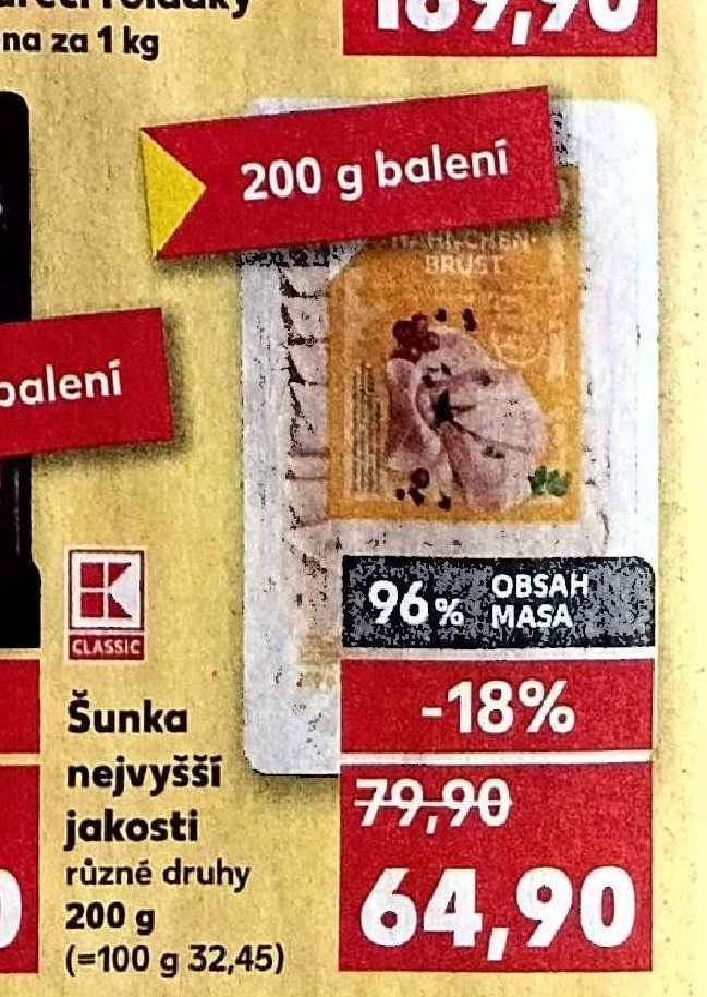 Šunka nejvyšší jakosti 200g