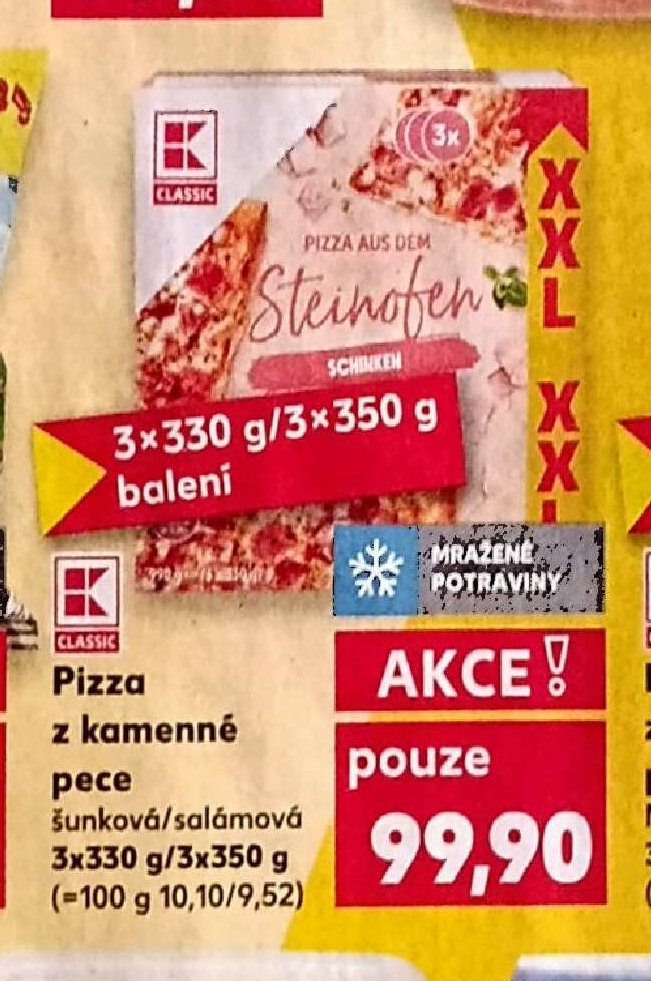 Pizza z kamenné pece šunková/salámová