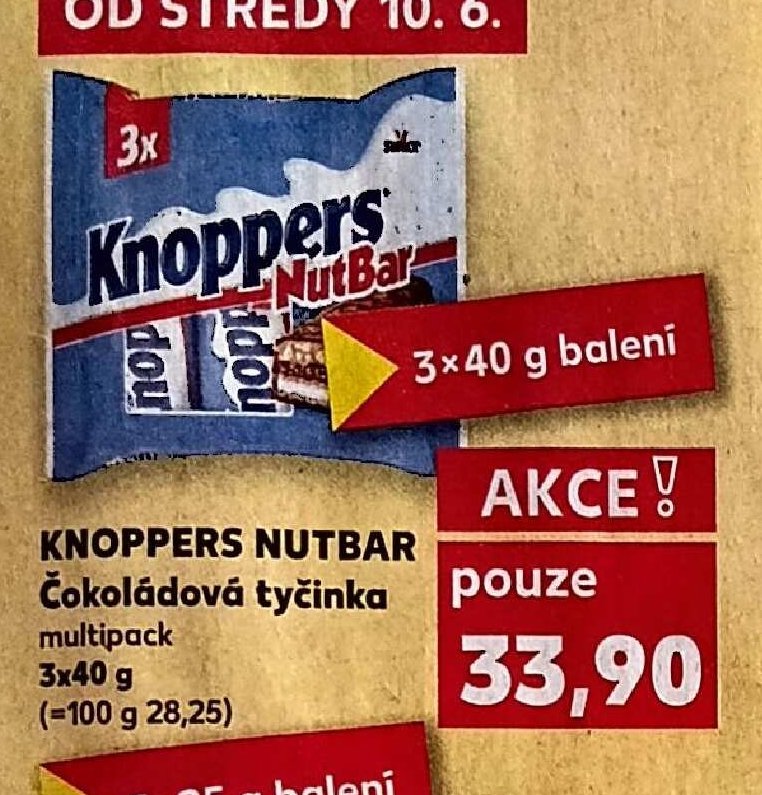 Knoppers Nutbar 3x40 g