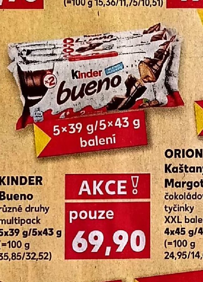 Kinder Bueno 5x39 g/5x43 g