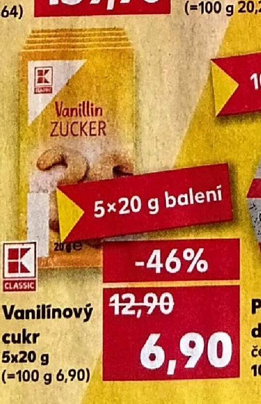 Vanilínový cukr 5x20 g