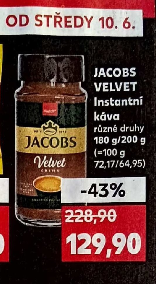JACOBS VELVET Instantní káva