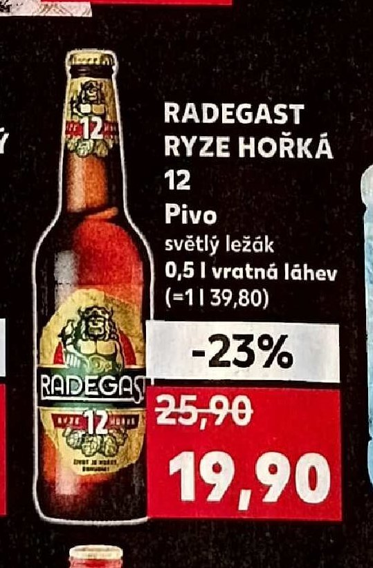 RADEGAST RYZE HOŘKÁ 12 Pivo