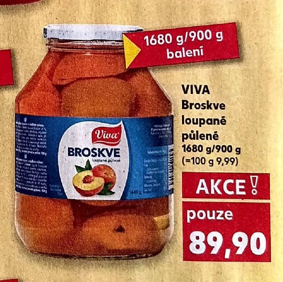 Viva Broskve loupané půlené