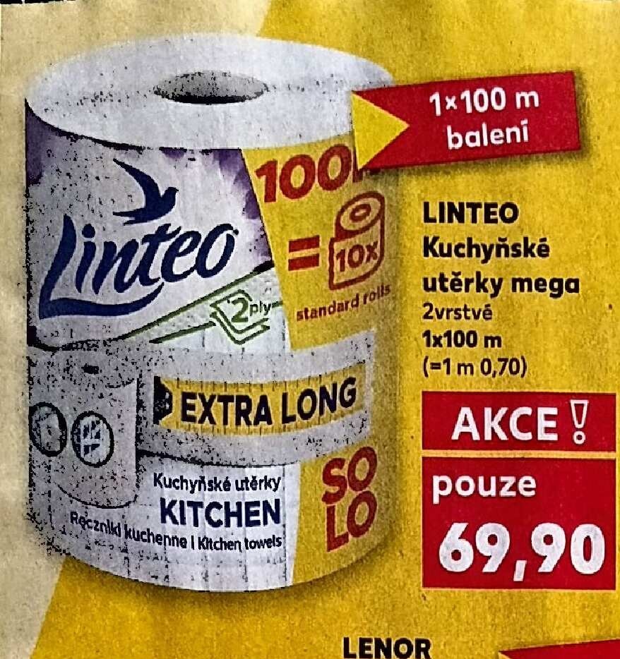 Linteo Kuchyňské utěrky mega 2vrstvé