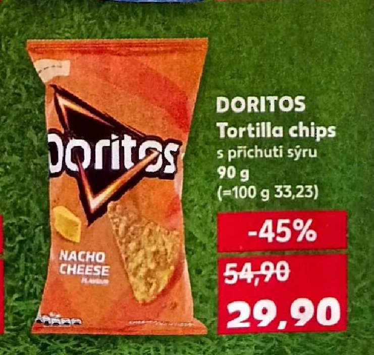 DORITOS Tortilla chips s příchutí sýru