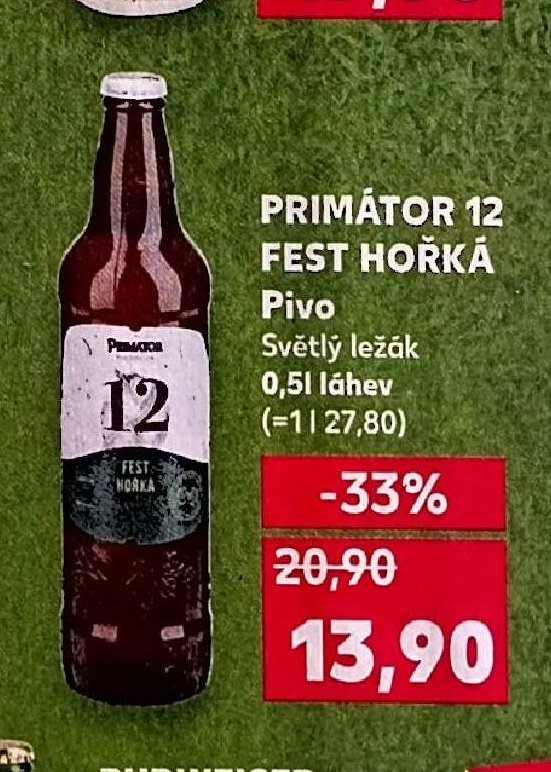 Primátor 12 Fest Hořká Pivo