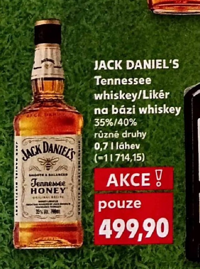 JACK DANIEL'S Tennessee whiskey/Likér