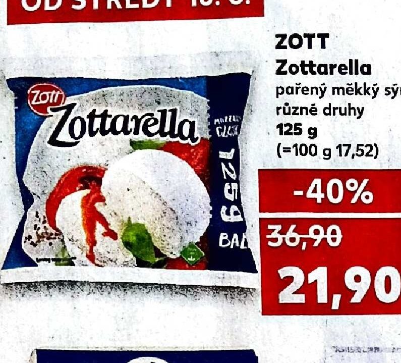 Zott Zottarella pařený měkký sýr