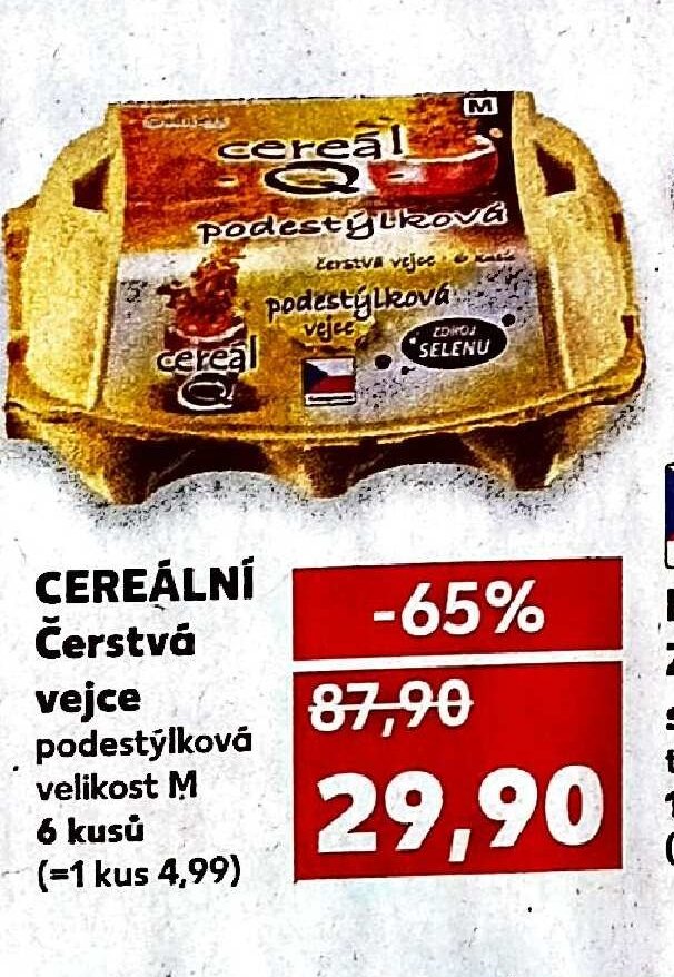 CEREÁLNÍ Čerstvá vejce